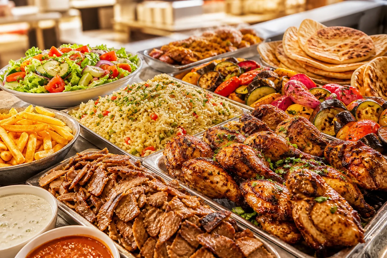 Frisch angerichtetes Tagesbuffet bei Babylon